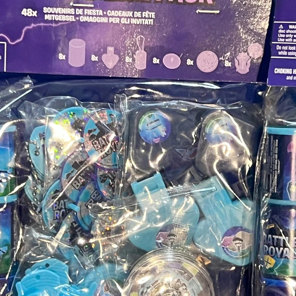 Amscan 2pk 48ct Battle Royal Party Favor Pack Blue Purple Gaming Loot 96pc Total